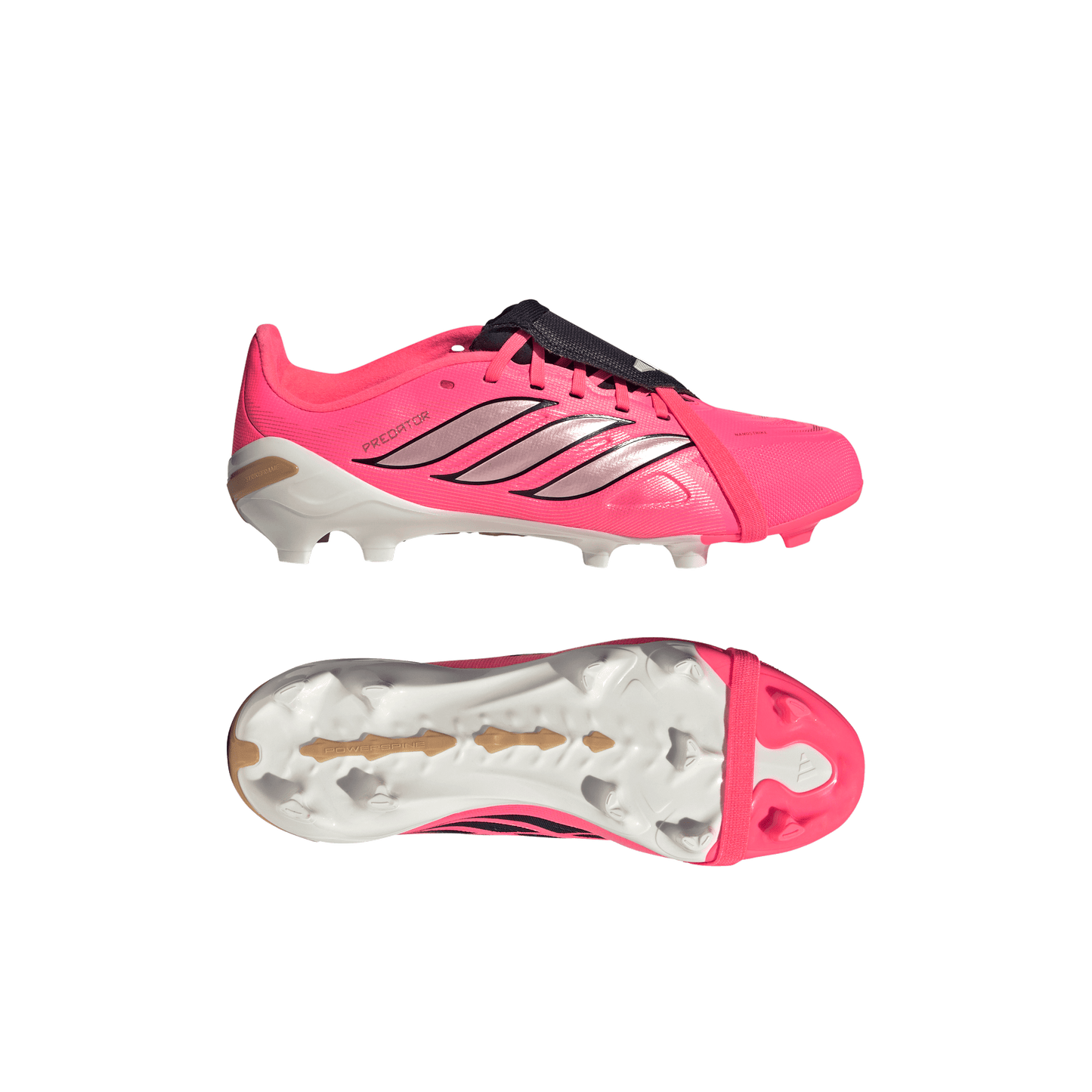 adidas PREDATOR LEAGUE Fold-Over Tongue Firm Ground Soccer Cleats | Solar Turbo / Iron Metallic / Core Black | Kid's