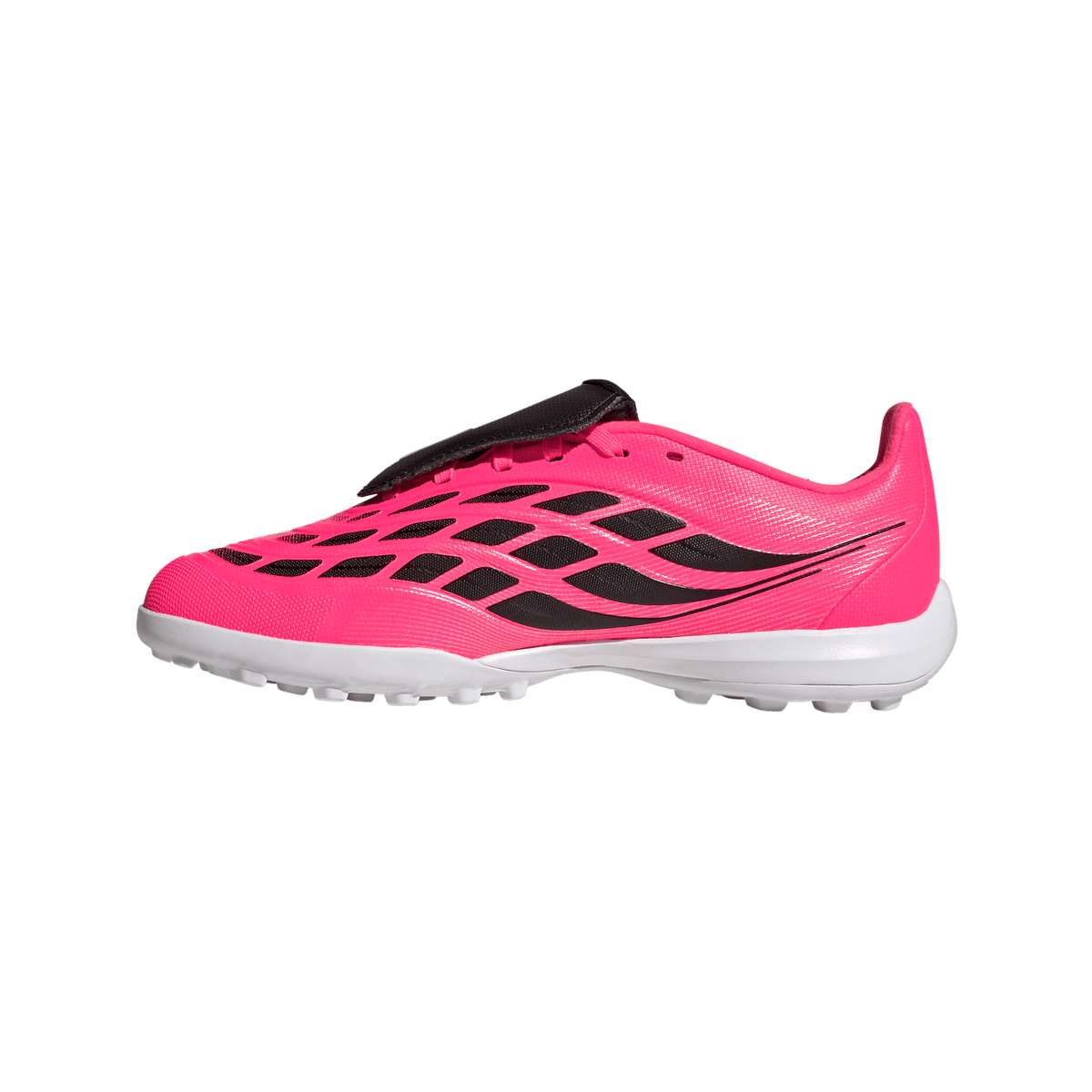 adidas PREDATOR LEAGUE Fold-Over Tongue Turf Soccer Shoes | Solar Pink / Core Black / White | Kid's
