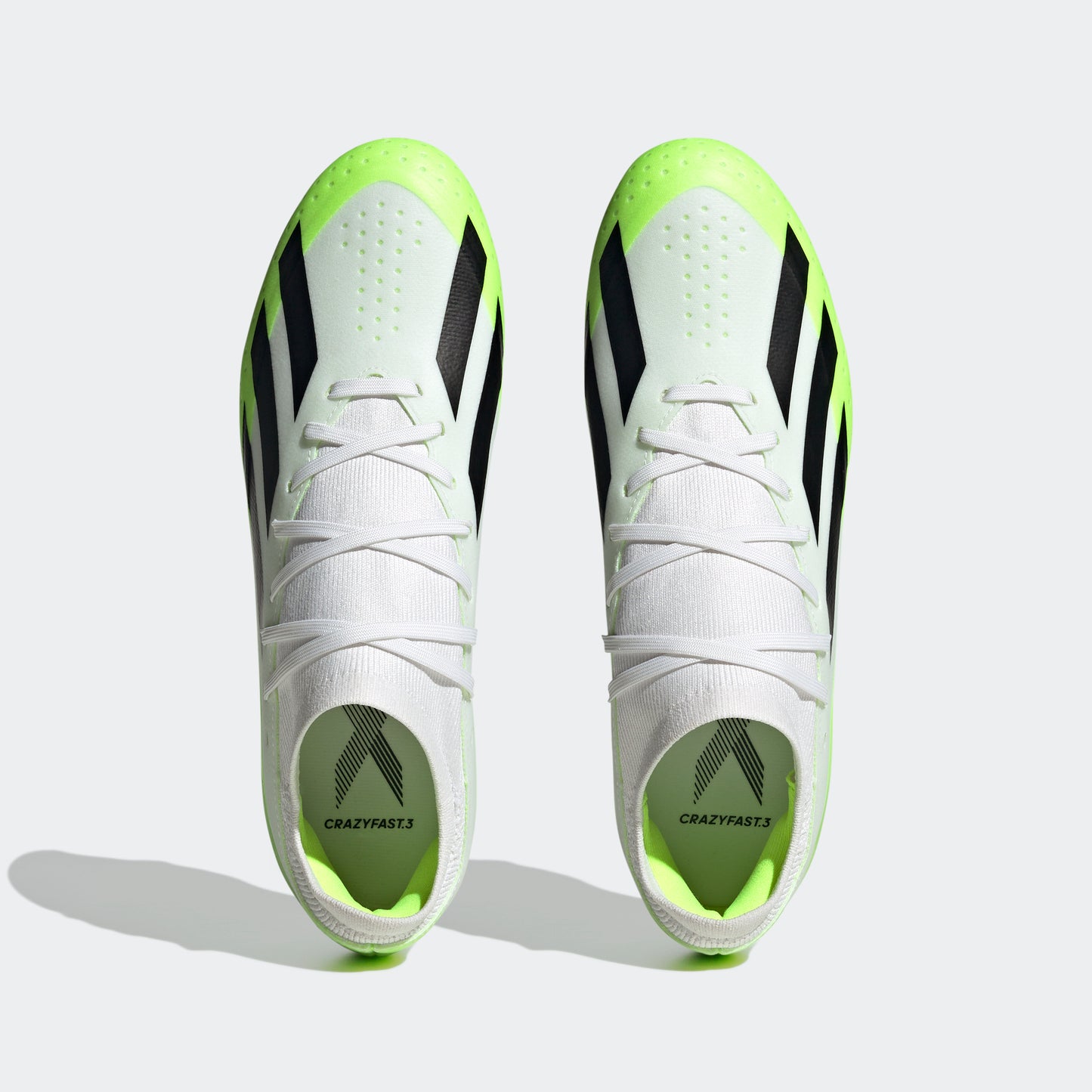 adidas X Crazyfast.3 Firm Ground Soccer Cleats | White/Green
