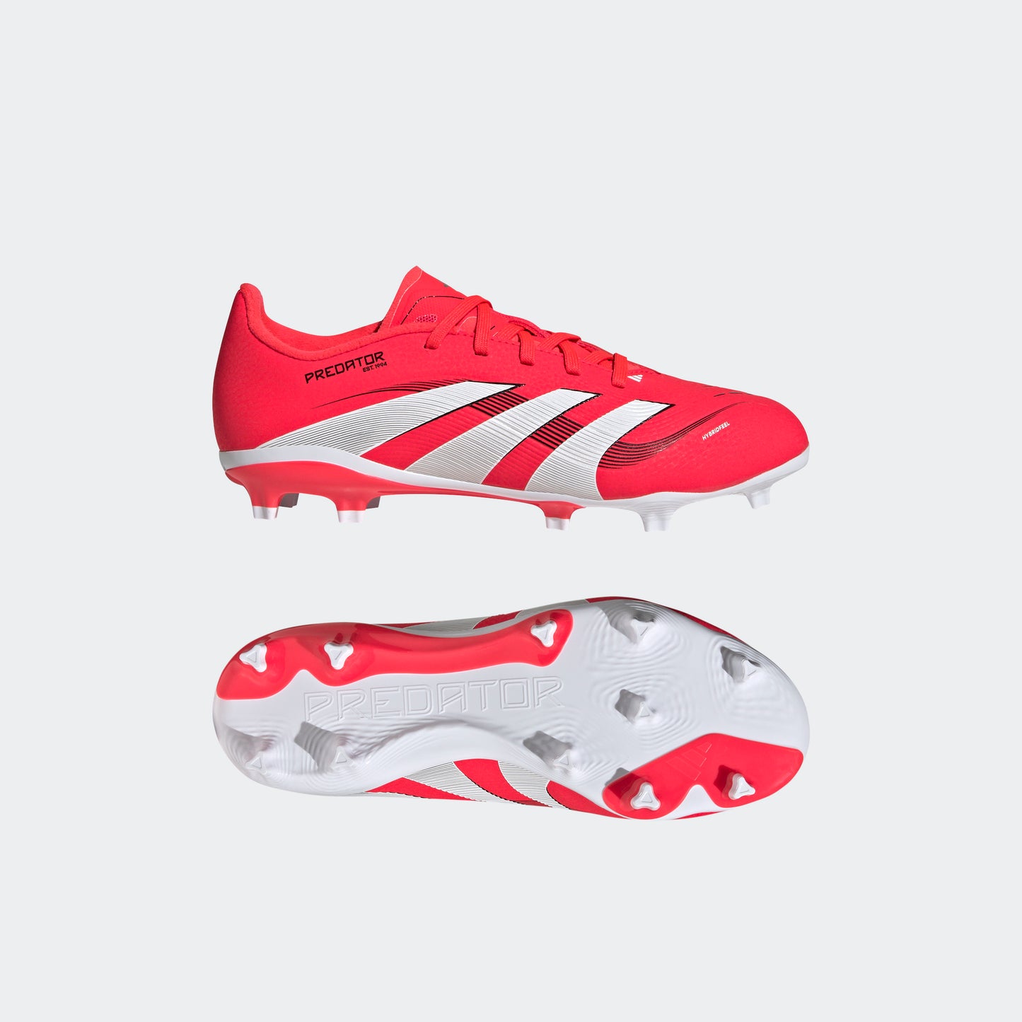 adidas PREDATOR LEAGUE Firm/Multi-Ground Soccer Cleats | Lucid Red-Cloud White-Core Black | Kid's