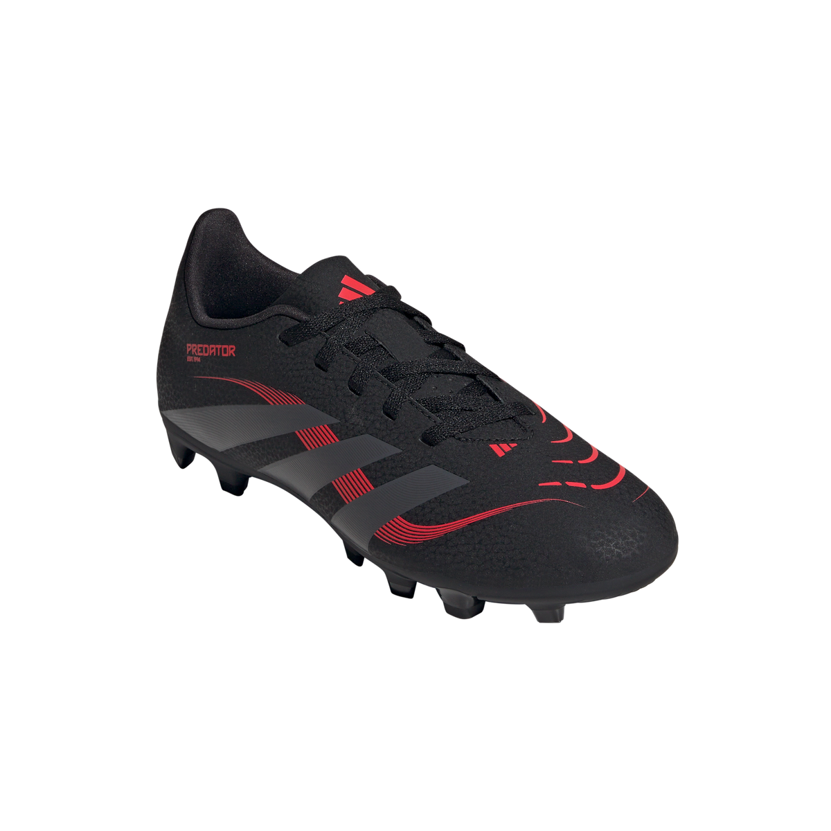adidas Predator Club Firm/Multi-Ground Soccer Cleats | Core Black / Grey Four / Lucid Red | Kid's