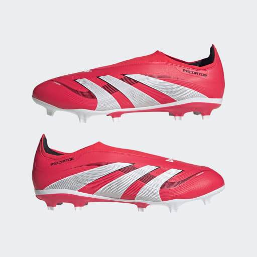 adidas Predator League Laceless Firm/Multi-Ground Soccer Cleats | Lucid Red-Cloud White | Men's