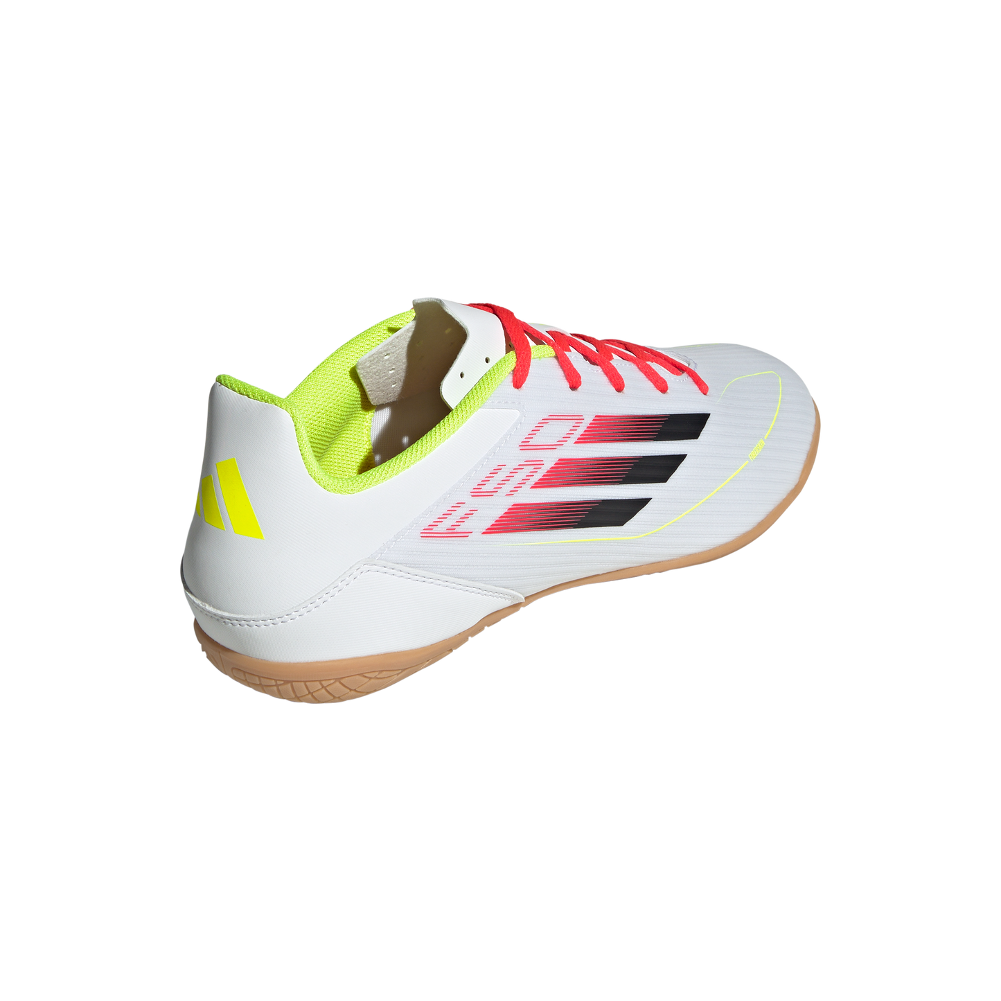 adidas F50 CLUB Indoor Soccer Shoes | Cloud White-Core Black-Solar Yellow | Men's