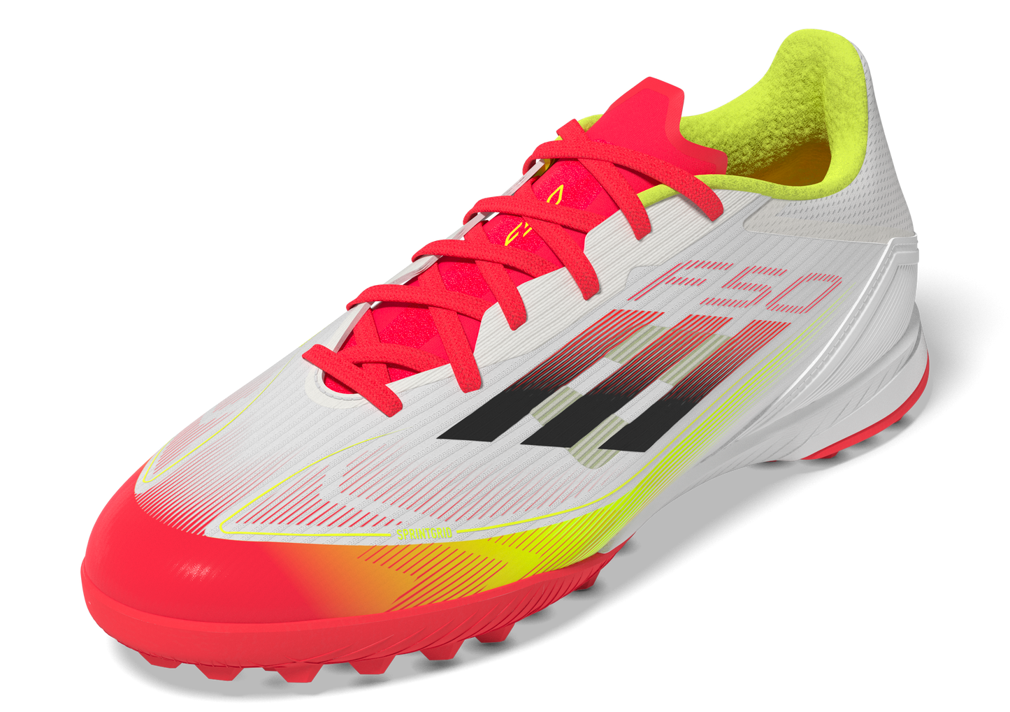 adidas F50 LEAGUE Artificial Turf Soccer Shoes | Cloud White-Core Black-Solar Yellow | Men's