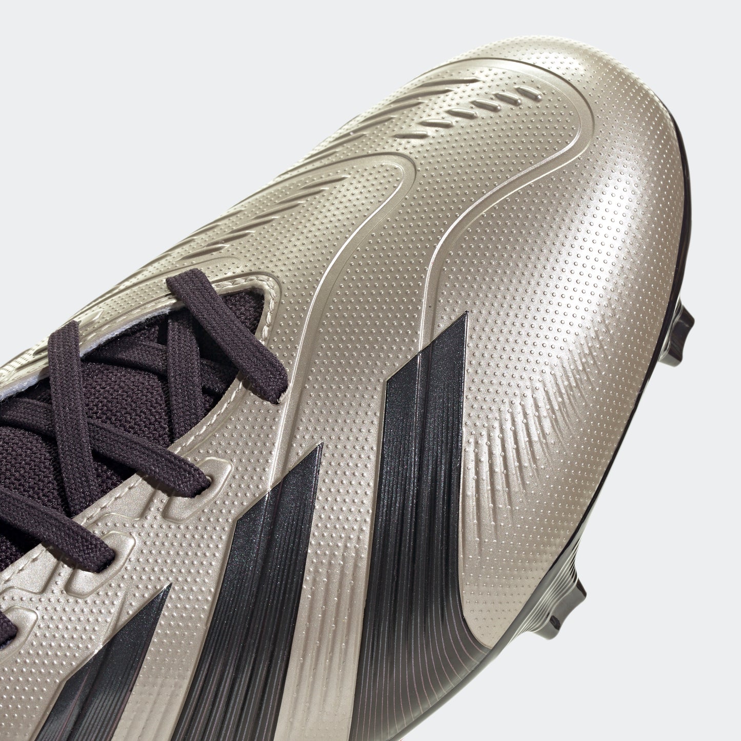 adidas Predator League Sock Firm Ground Soccer Shoes | Platinum Metallic-Aurora Black-Turbo | Men's