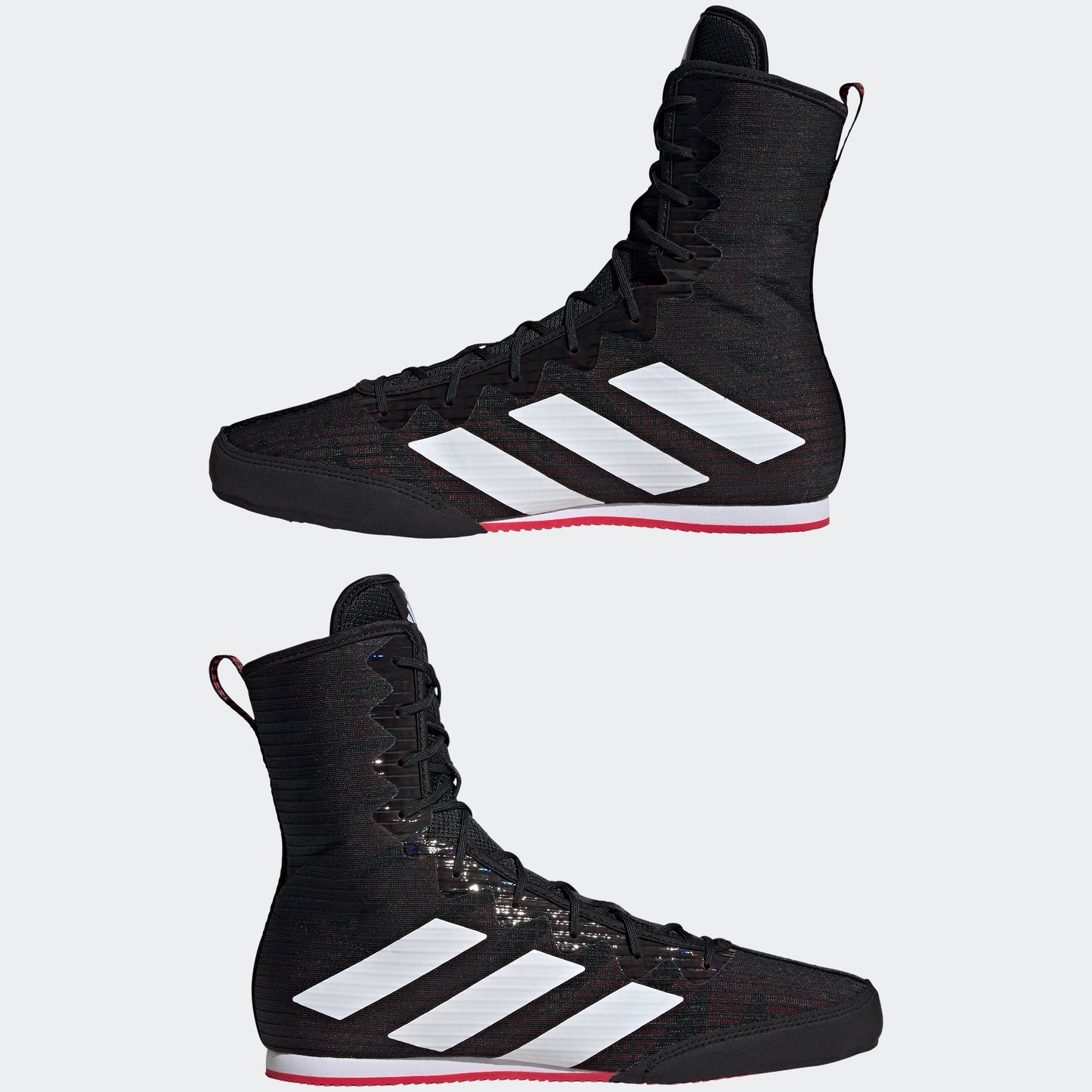 adidas BOX HOG 4 Boxing Shoes | Core Black-Cloud White-Pure Ruby | Men's
