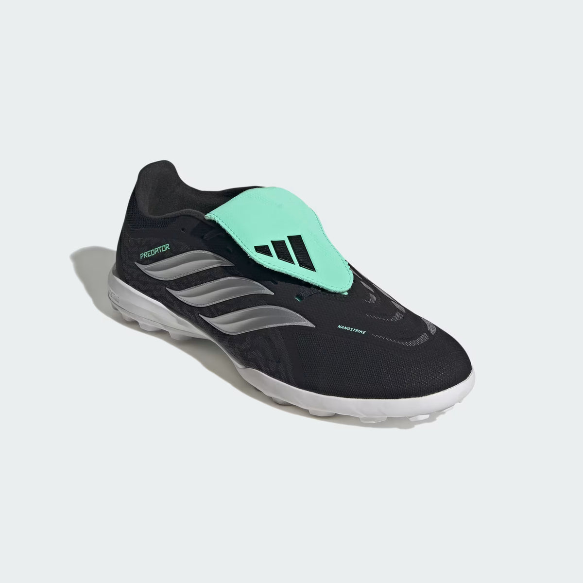 PREDATOR LEAGUE Fold-Over Tongue Turf Football Boots| Black/ Clear Mint | Men's