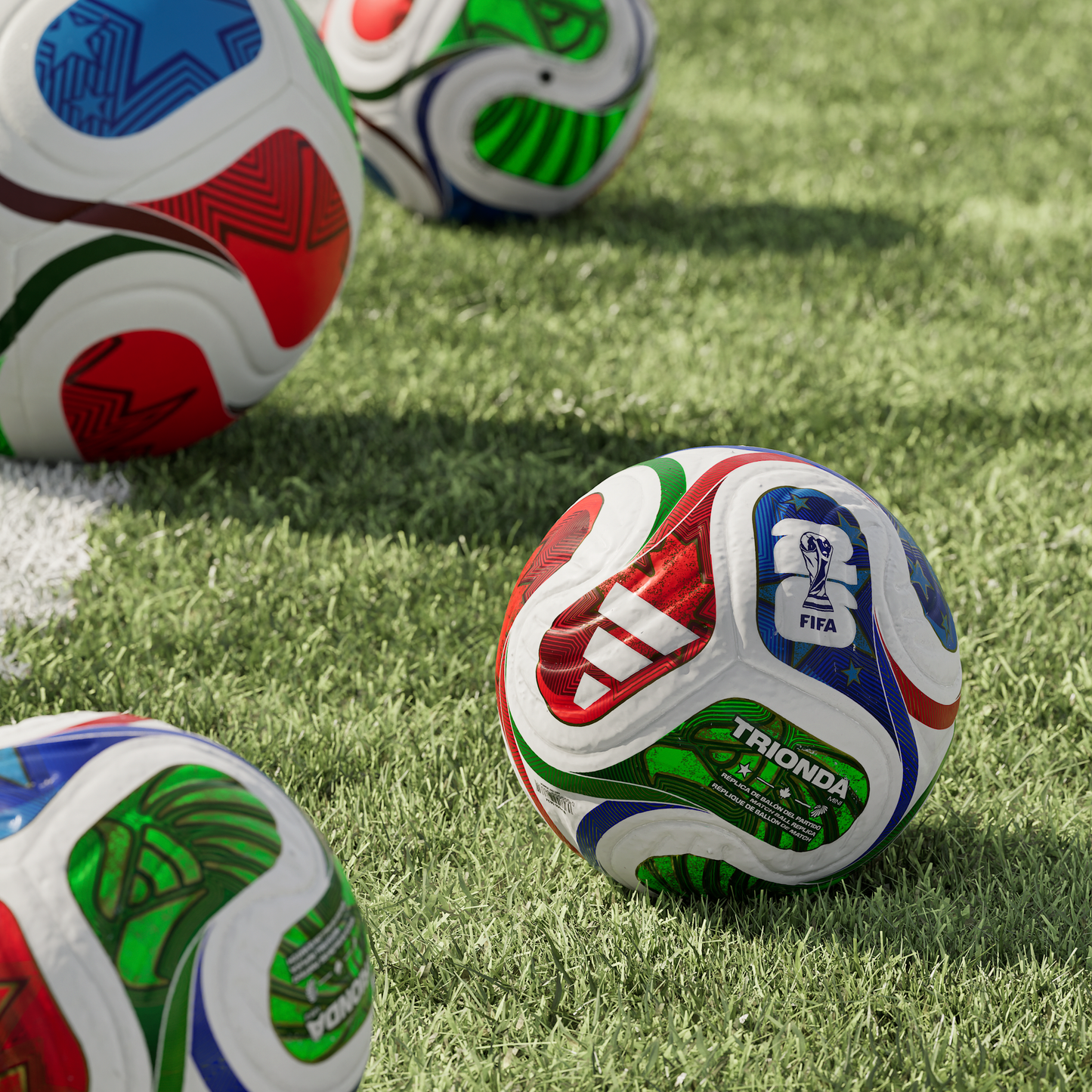 adidas FIFA World Cup 26™ Trionda Mini Ball | White / Royal Blue / Solar Blue / Power Red