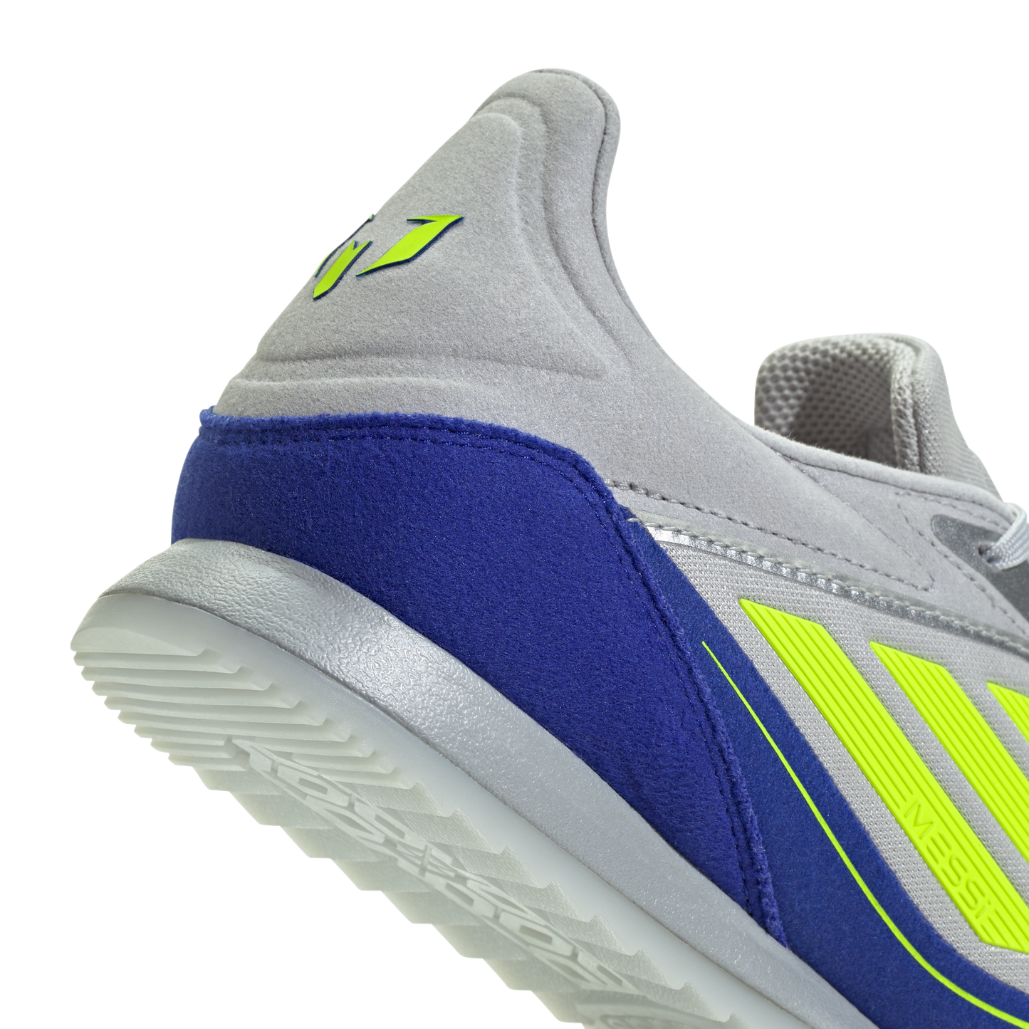 adidas F50 Messi Freestyle Indoor Soccer Shoes | Silver Metallic / Solar Yellow | Men's