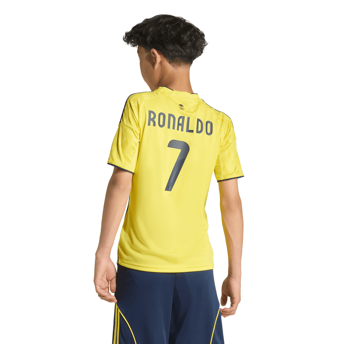 adidas Al-Nasser 25/26 Home Soccer Jersey | Impact Yellow / Night Indigo | Kid's