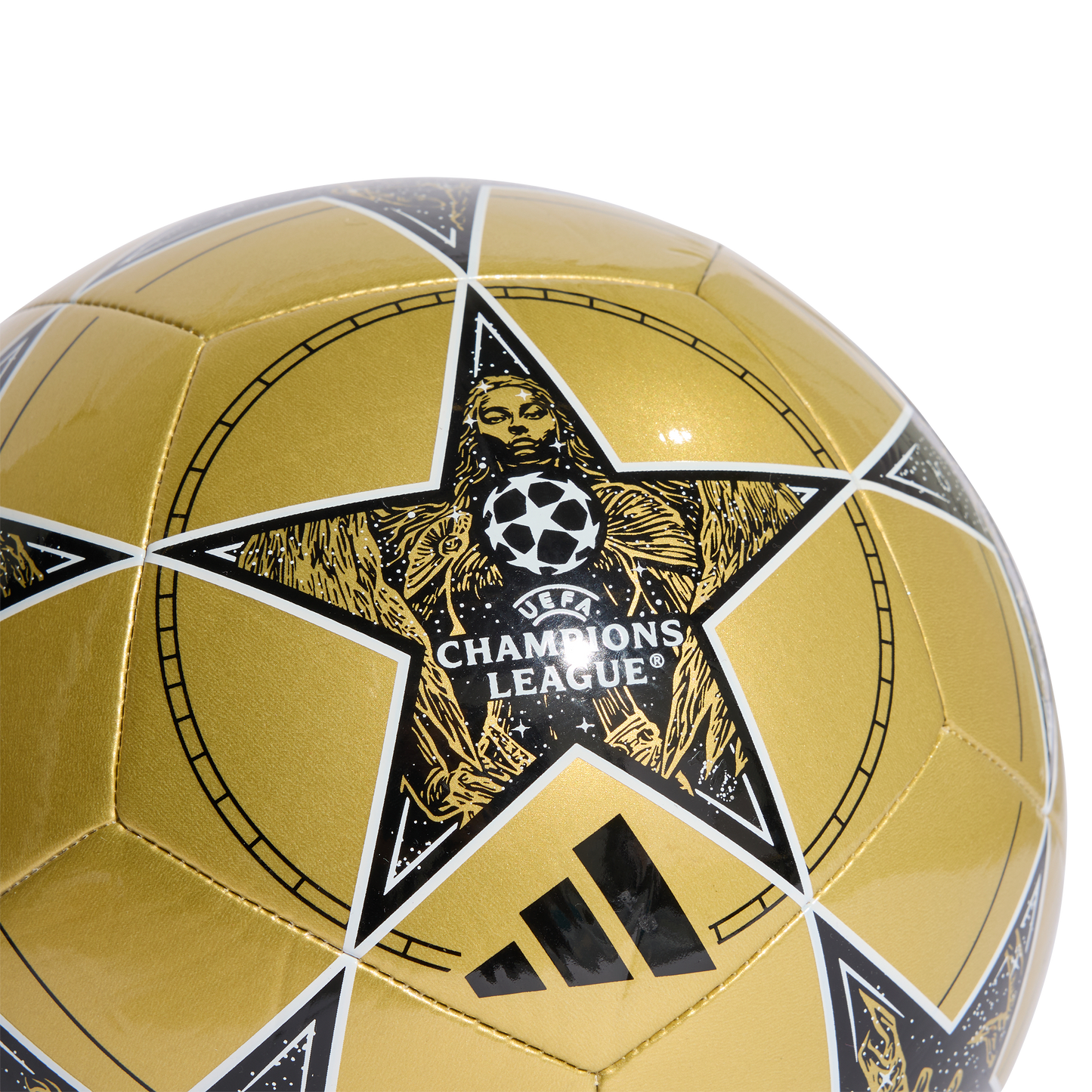 adidas UEFA Champions League 25/26 League Stage Ball | Black / Metallic Gold / White