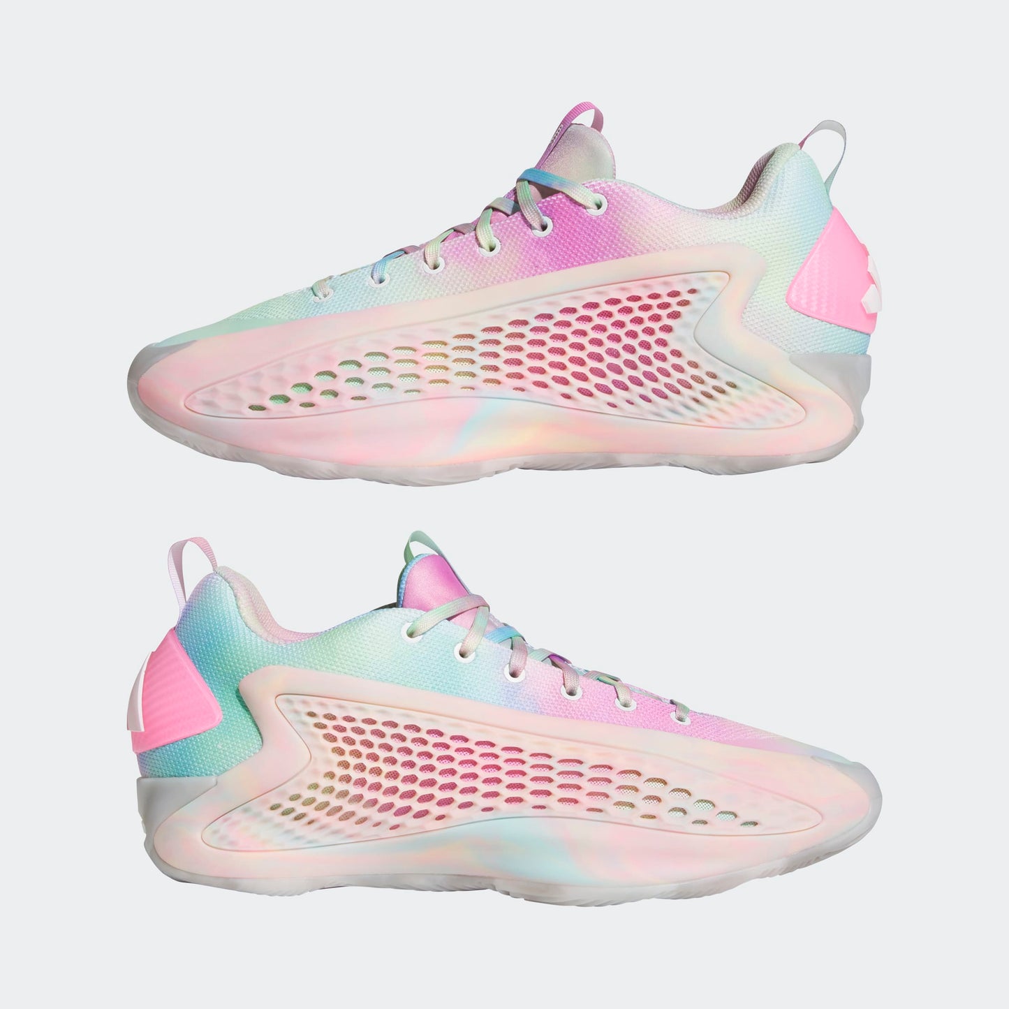 adidas ANTHONY EDWARDS 1 LOW Basketball Shoes | Cloud White-Acid Orange-Bliss Pink | Men's