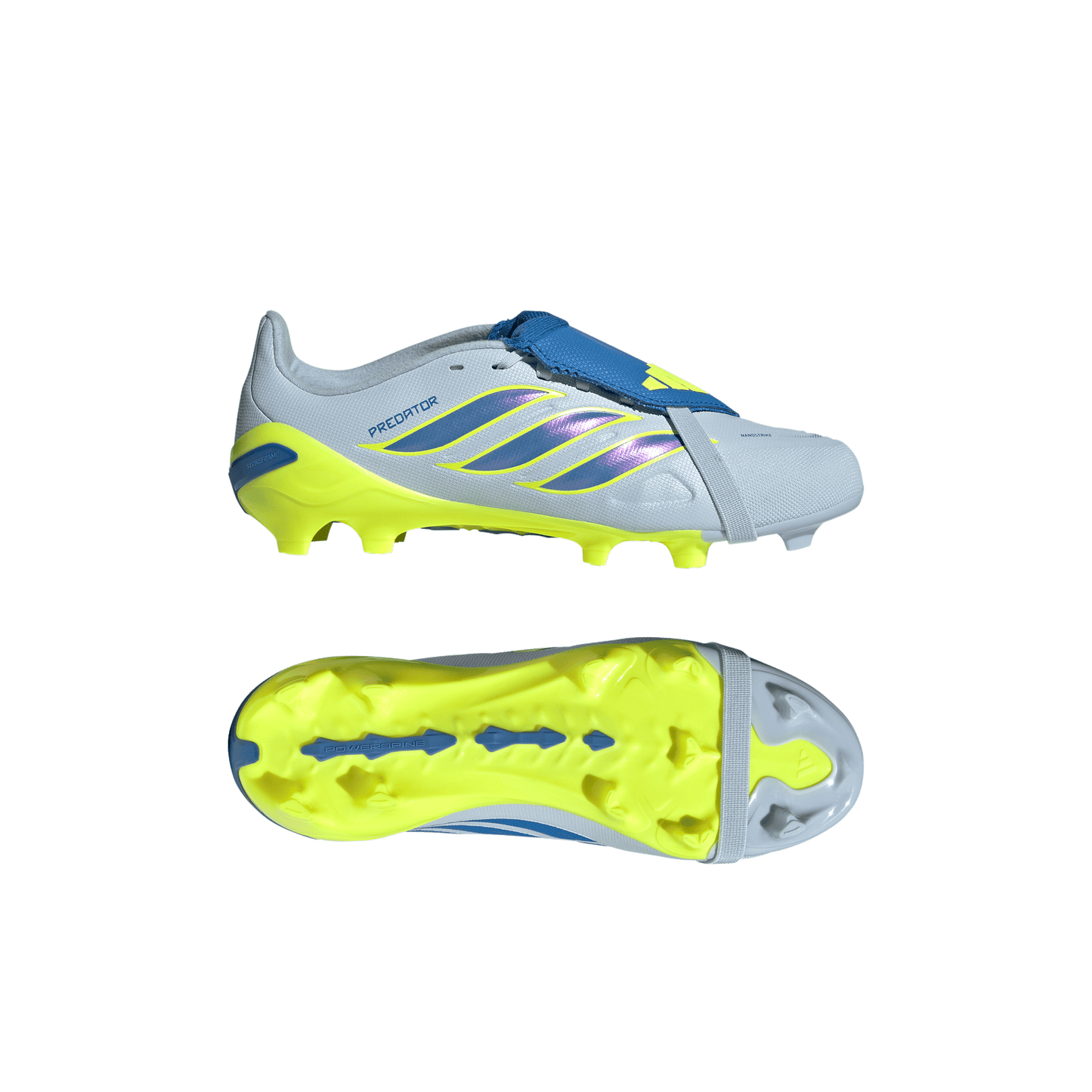 adidas Predator League Fold-Over Tongue FG/MG Soccer Cleats | Crystal Sky / Ray Blue / Team Solar Yellow | Kid's