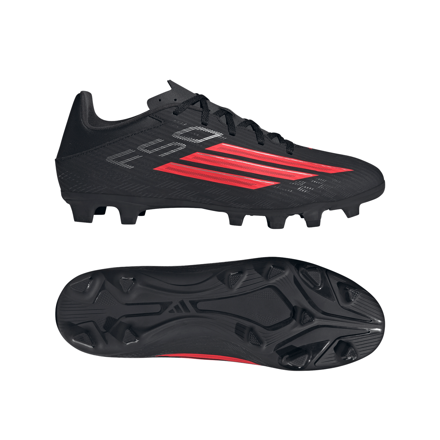 adidas F50 CLUB FG/MG Soccer Cleats | Core Black / Lucid Red / Core Black | Men's