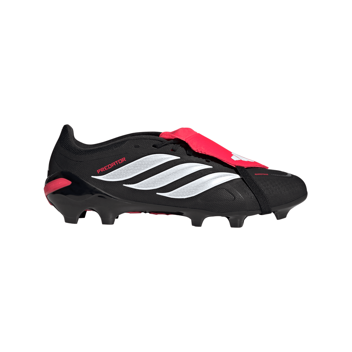 adidas PREDATOR LEAGUE Fold-Over Tongue Firm Ground Soccer Cleats | Core Black / Cloud White / Lucid Red | Men's