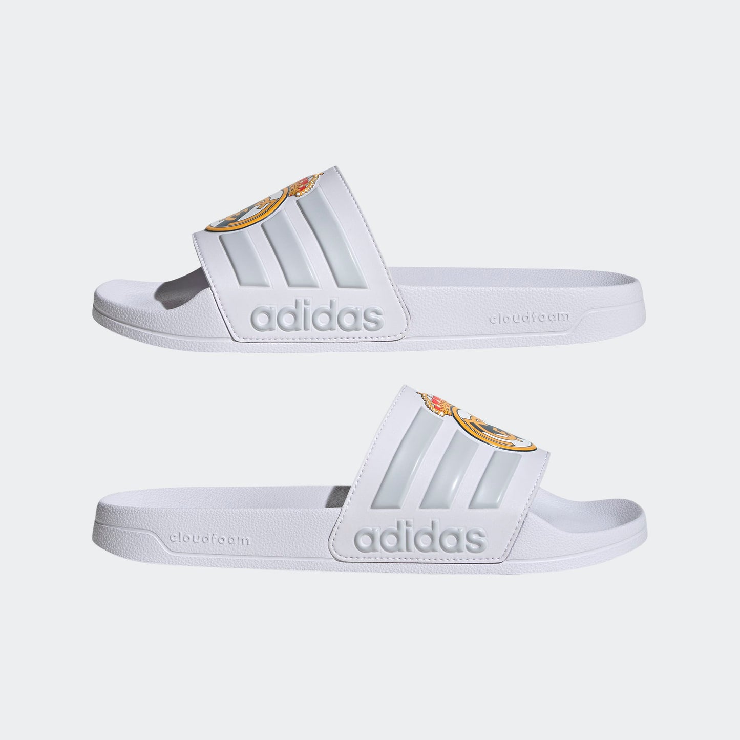 adidas ADILETTE SHOWER REAL MADRID Slides | Cloud White-Light Solid Grey | Men's