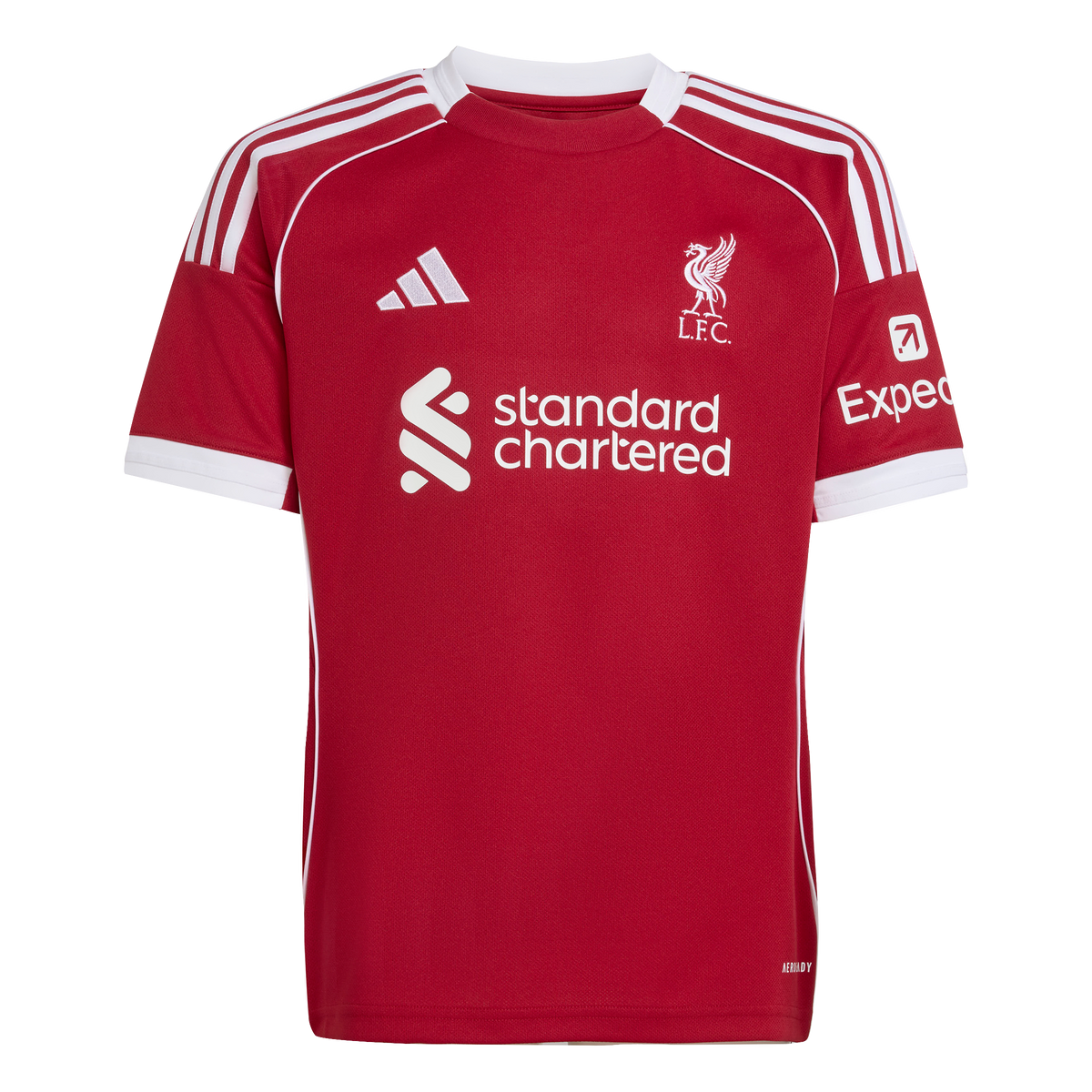 adidas Liverpool 25/26 Home Soccer Jersey | Red/White | Kid's