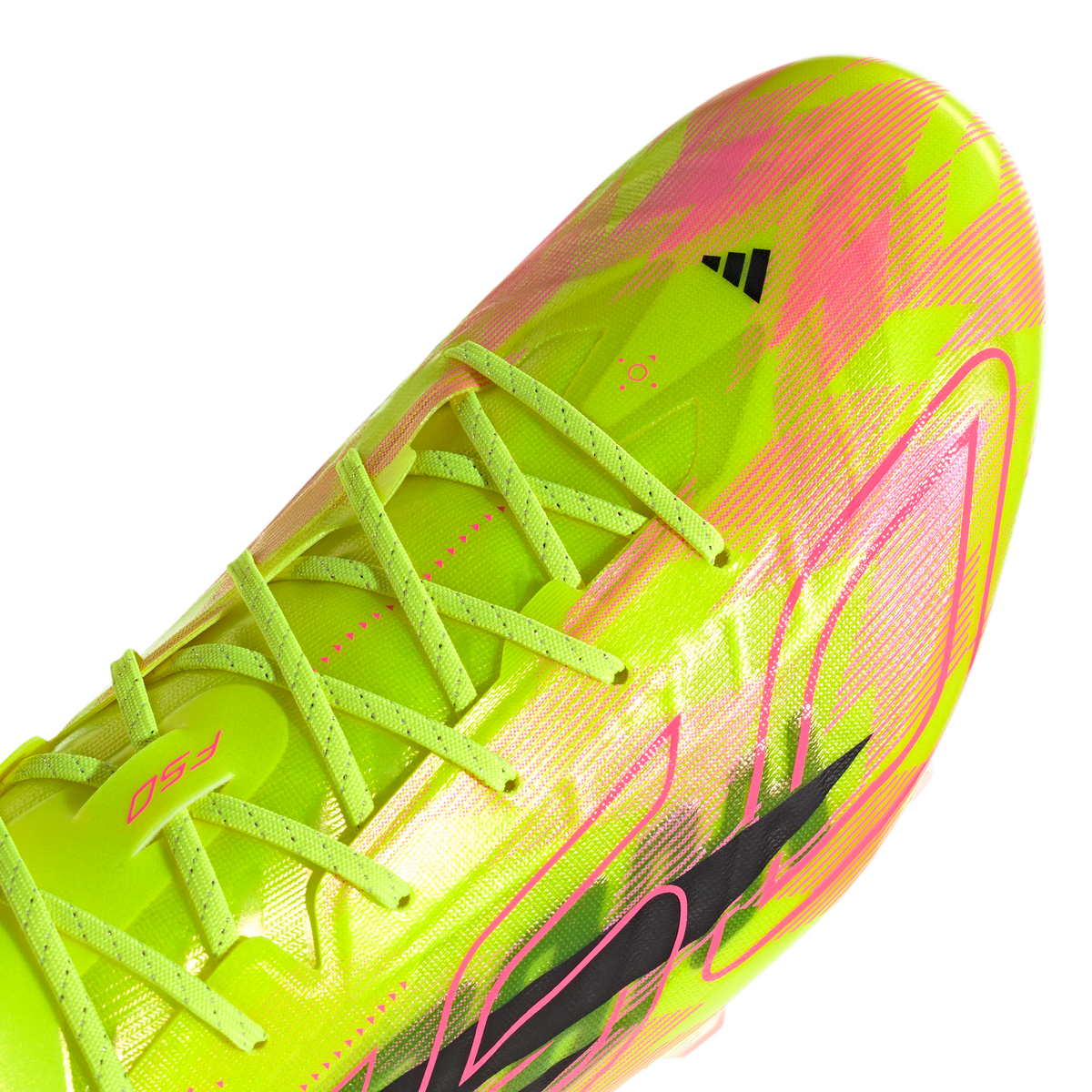 adidas F50 Hyperfast EVO Firm Ground Soccer Cleats | Solar Yellow / Core Black / Solar Pink | Men's