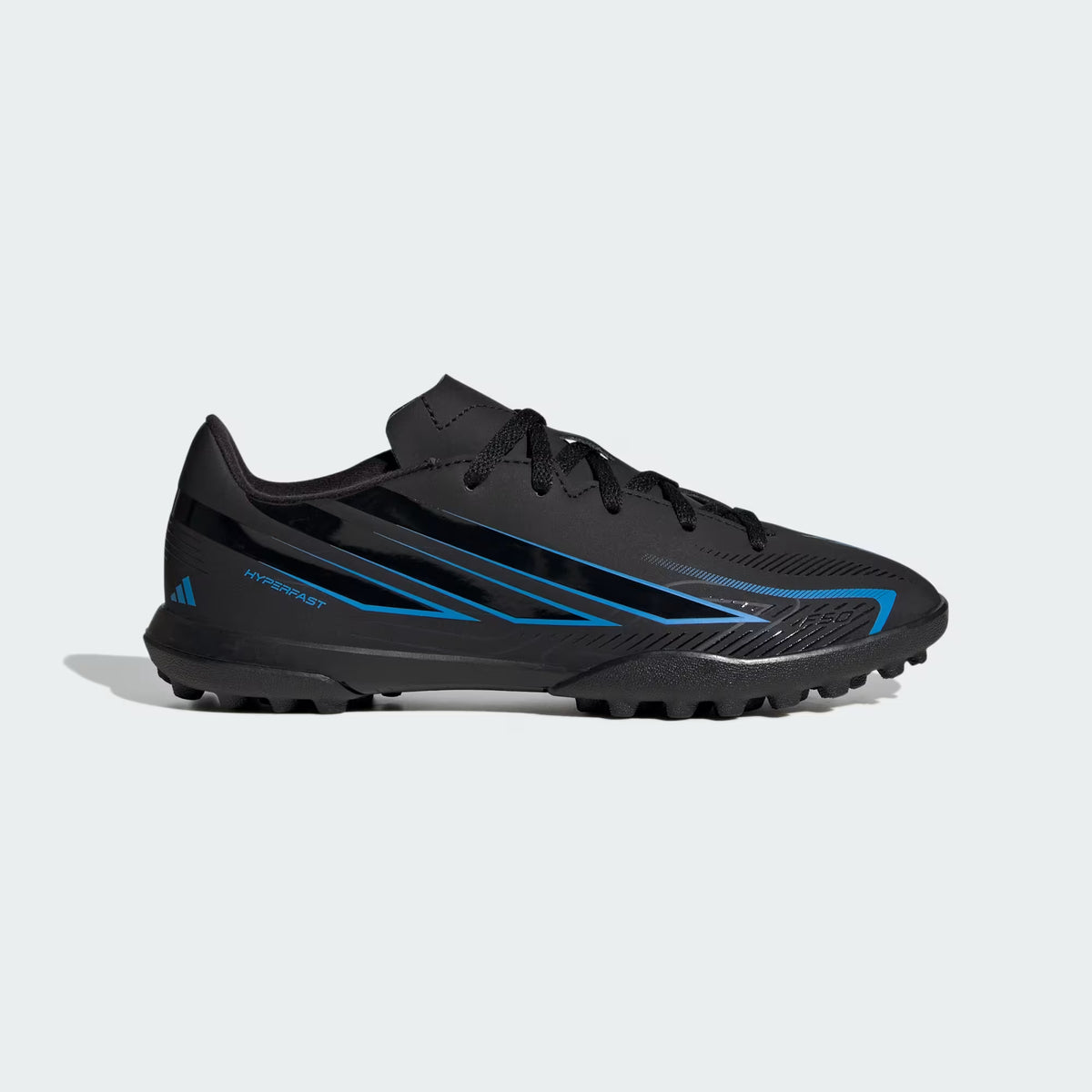 adidas F50 HYPERFAST CLUB Turf Football Boots | Core Black / Blue | Kid's