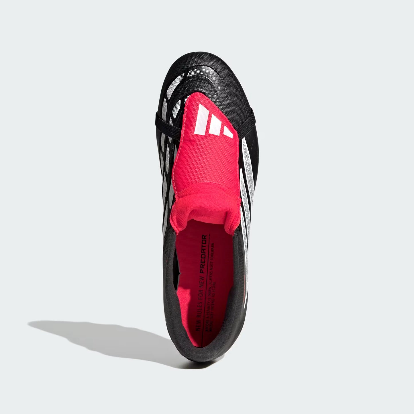 adidas Predator Club Fold-Over Tongue FG Soccer Cleats | Core Black / Cloud White / Lucid Red | Men's