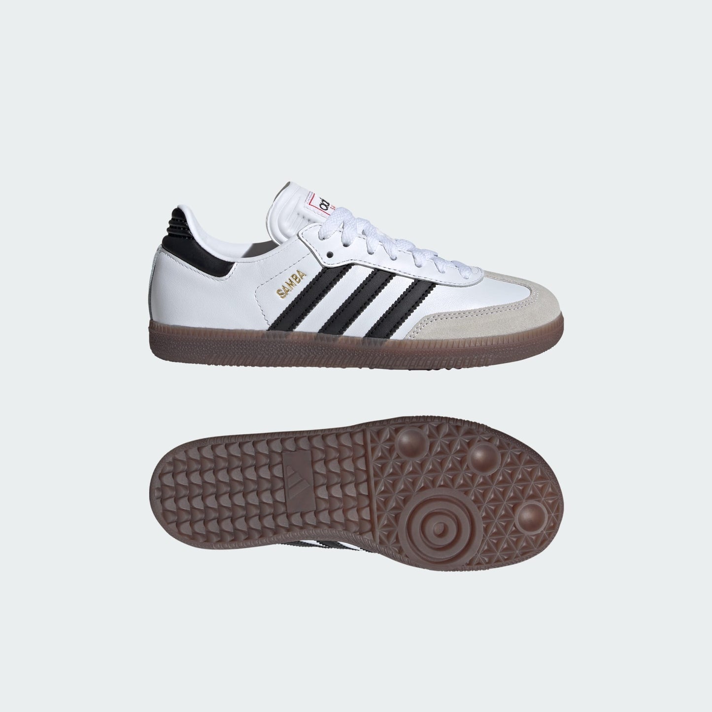 adidas SAMBA Indoor Soccer Shoes | Cloud White-Core Black | Kid's Unisex