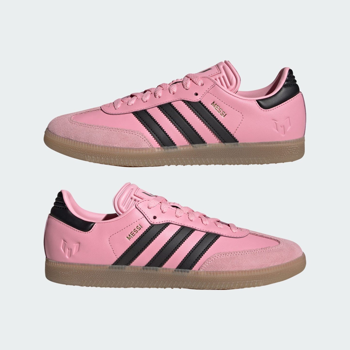 adidas SAMBA MESSI Indoor Soccer Shoes | Light Pink-Core Black-Gum | Men's