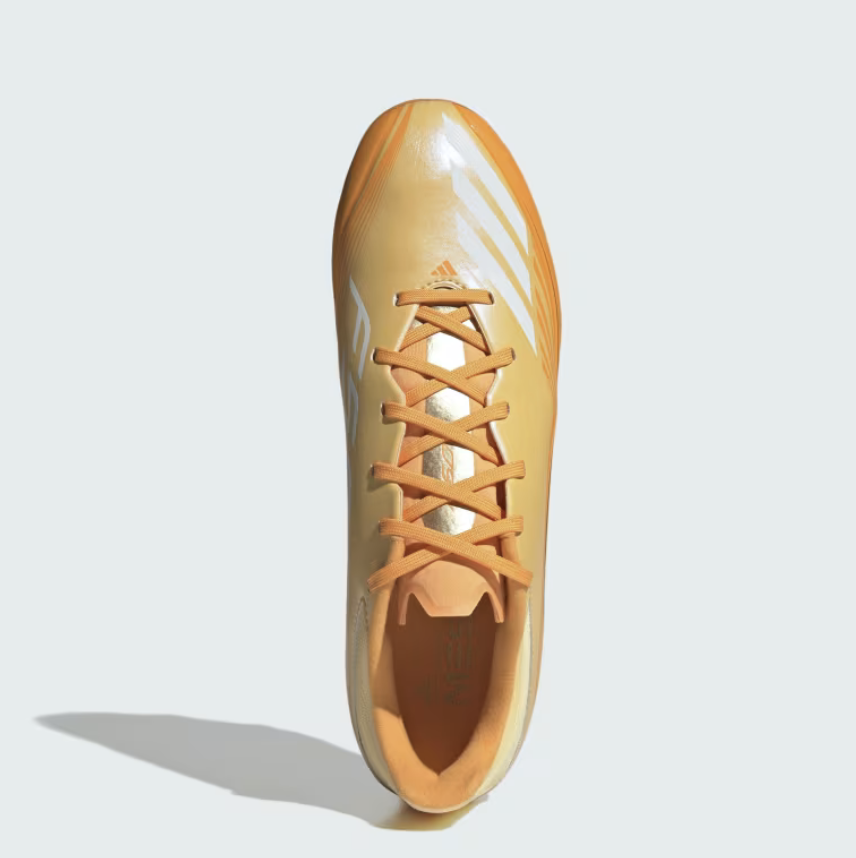 adidas F50 MESSI LEAGUE Firm/Multi-Ground Cleats | Ice Tangerine / Gold Metallic | Men's