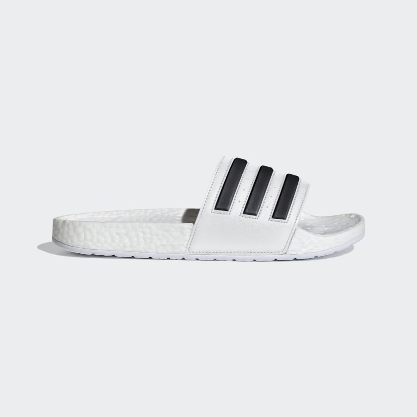 adidas ADILETTE BOOST Slides White Men's – stripe adidas