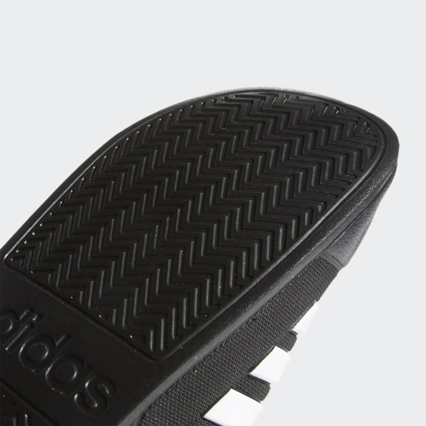 adidas ADILETTE SHOWER Rubber Slides - Core Black | Men's