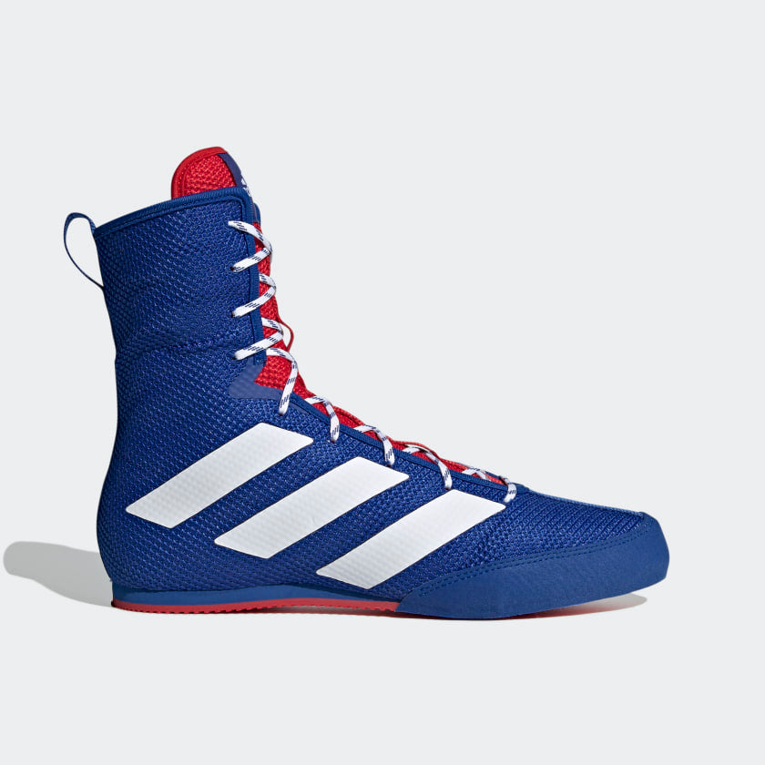 adidas BOX HOG Boxing Shoes Royal Blue Men's – stripe adidas