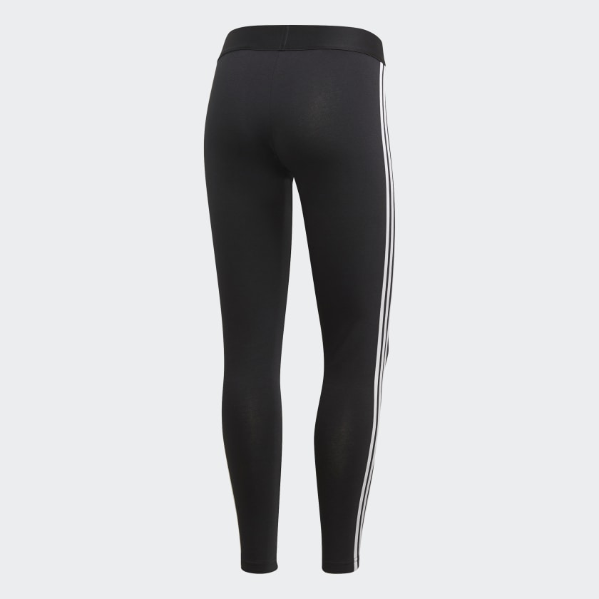 adidas ESSENTIALS 3-STRIPES Sport Tights | Black-White | Women's