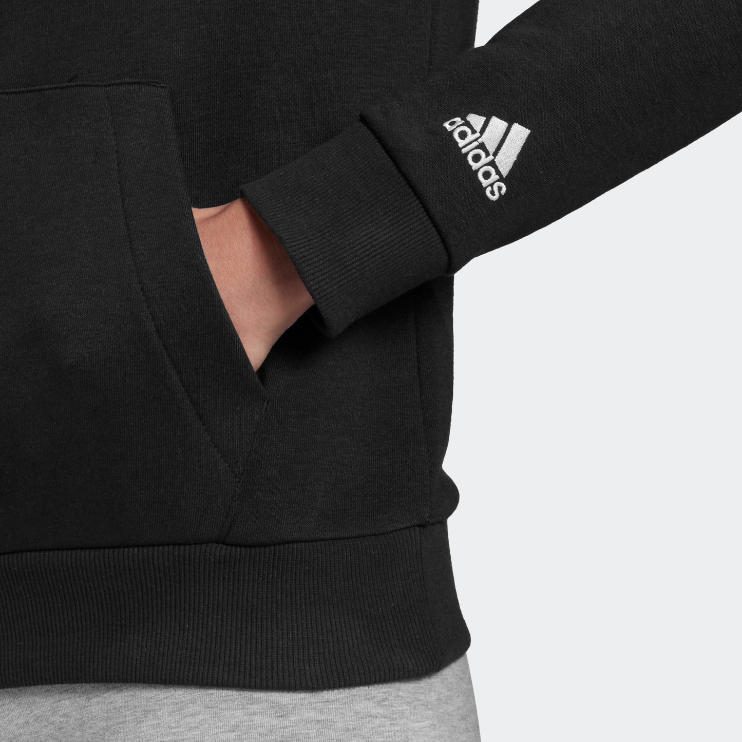 adidas ESSENTIALS LOGO Hoodie | Black | Women's
