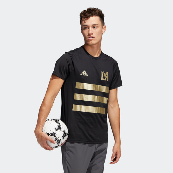 adidas LOS ANGELES FC Creator Tee Black-Gold | | stripe 3 adidas