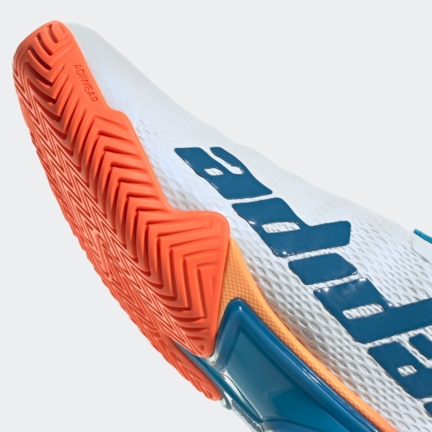 adidas Barricade Tennis Shoes | White/Blue/Orange | Men's