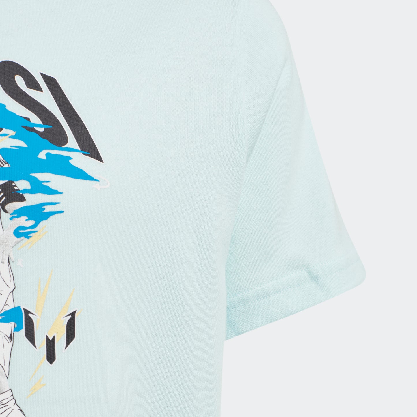 adidas Messi Football Graphic Tee | Blue | Kid's