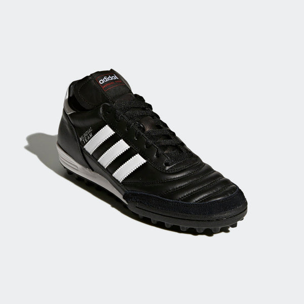 adidas MUNDIAL TEAM Kid's Turf Soccer Shoes | Black-White Unisex | stripe 3 adidas
