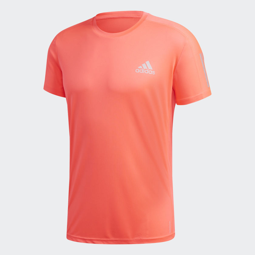 adidas OWN THE RUN Performance Running Tee Signal Pink Men's