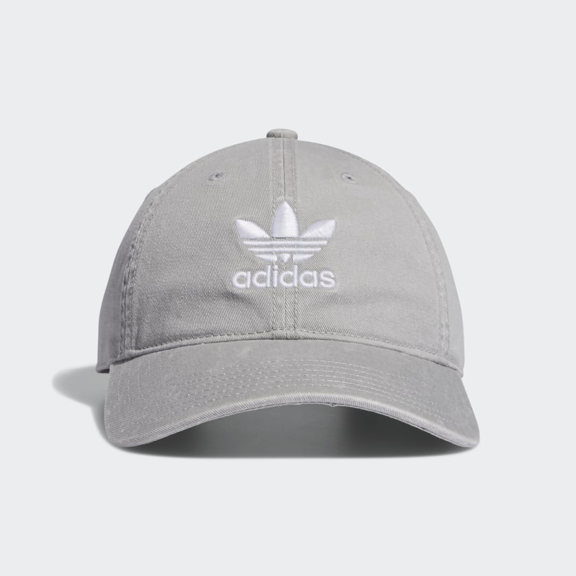 adidas RELAXED STRAP-BACK Adjustable Hat | Light Grey | Men's – stripe 3  adidas