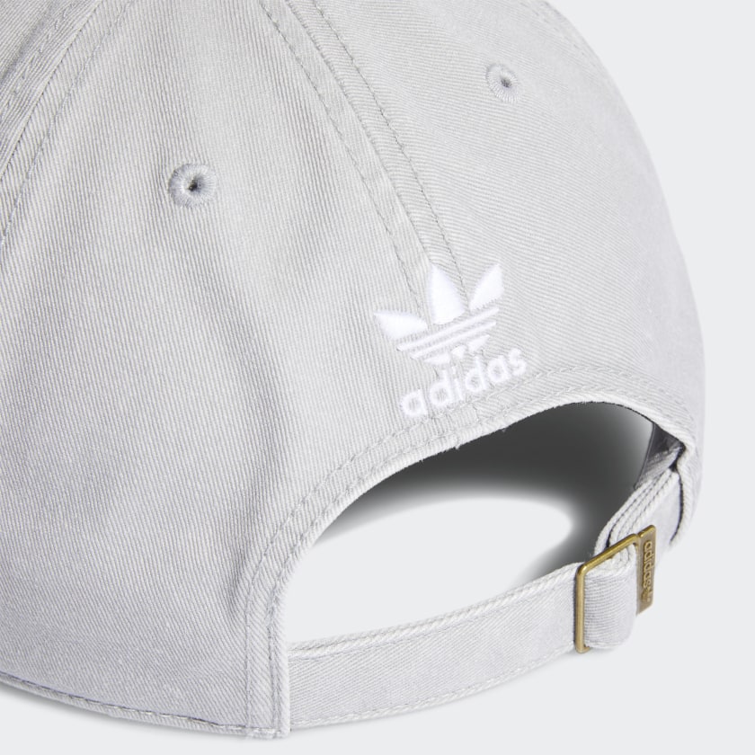 adidas RELAXED STRAP-BACK Adjustable Hat | Light Grey | Men's