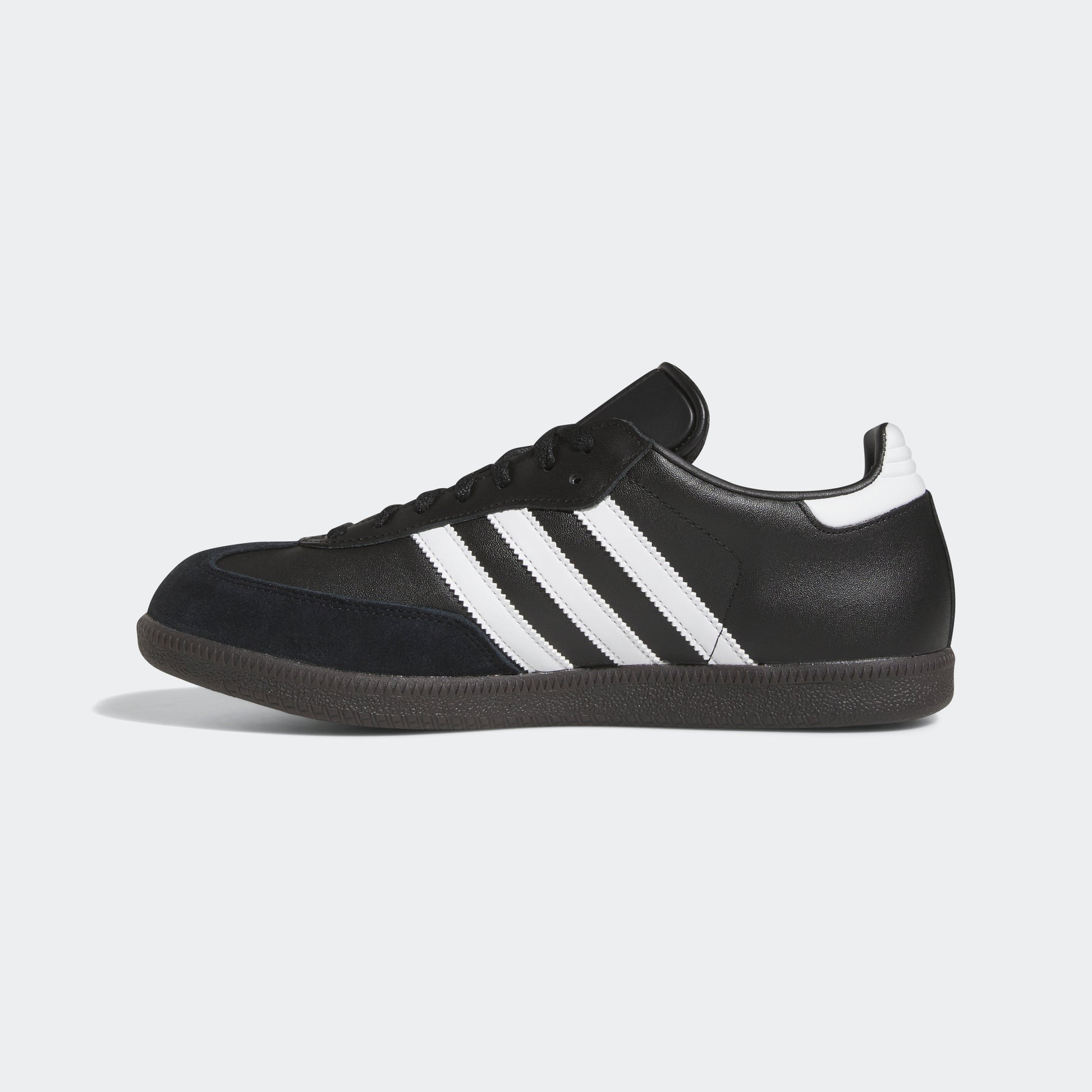 adidas Samba Indoor Soccer Shoes | Core Black-White | Men's Classic Futsal stripe 3 adidas adidas Samba Indoor Soccer Shoes | Core Black-White | Men's Classic Futsal stripe 3 adidas