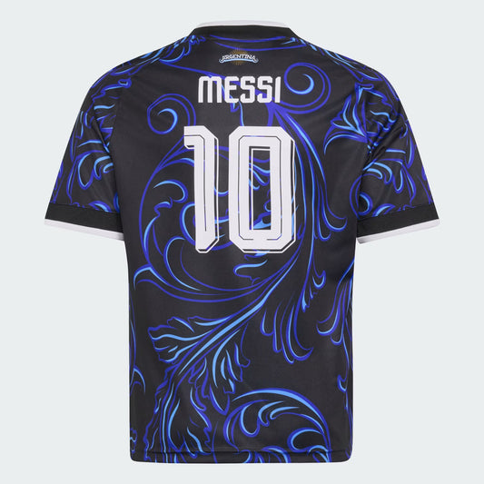 adidas Argentina 26 Away Messi Kids Jersey | Black/Lucid Blue | Kid's