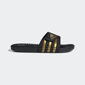 adidas ADISSAGE Adjustable Rubber Slides | Black/Gold | Men's