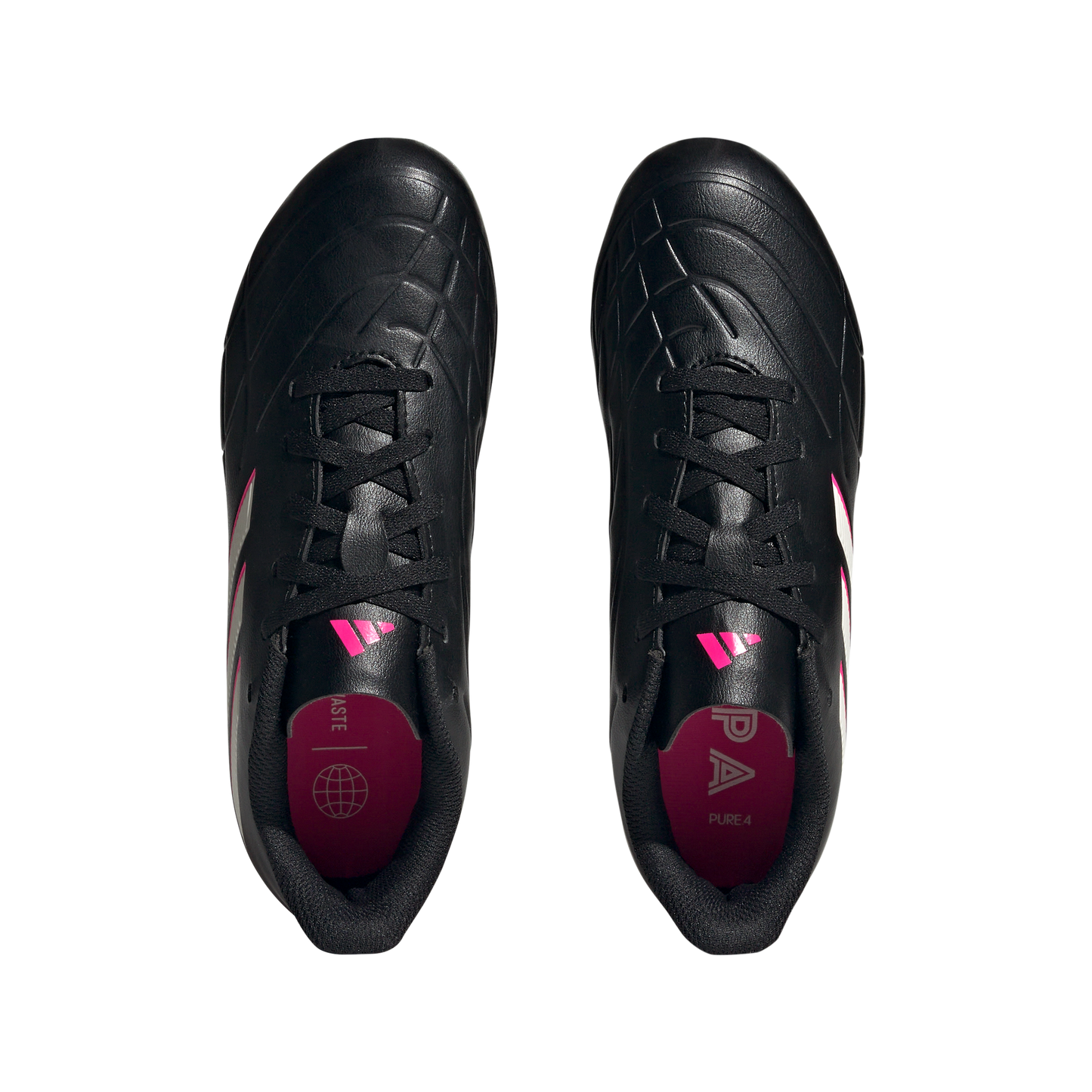 adidas Copa Pure.4 FxG Soccer Cleats | Core Black / White / Beam Pink | Kid's