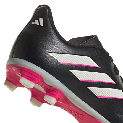 adidas Copa Pure.4 FxG Soccer Cleats | Core Black / White / Beam Pink | Kid's