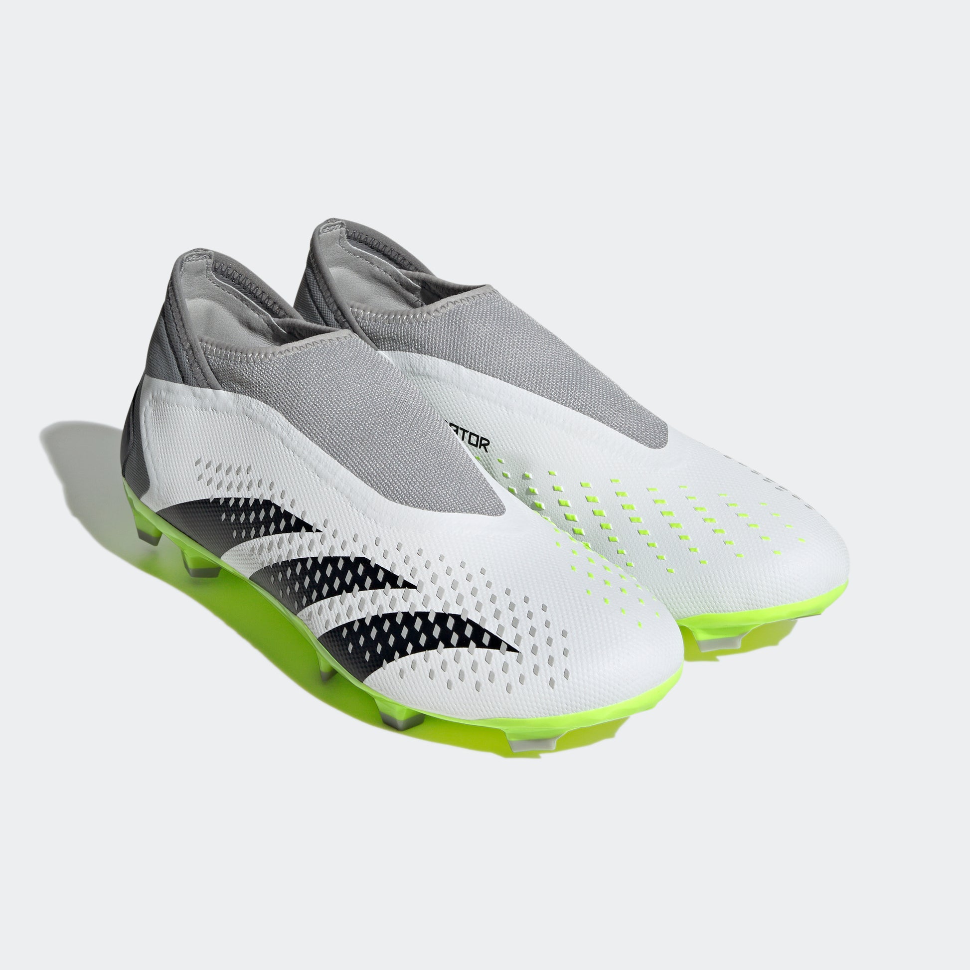 adidas Predator Accuracy.3 Laceless Firm Ground Soccer Cleats | White/ stripe 3 adidas adidas Predator Accuracy.3 Laceless Firm Ground Soccer Cleats | White/ stripe 3 adidas