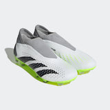 adidas Predator Accuracy.3 Laceless Firm Ground Soccer Cleats | White/Black