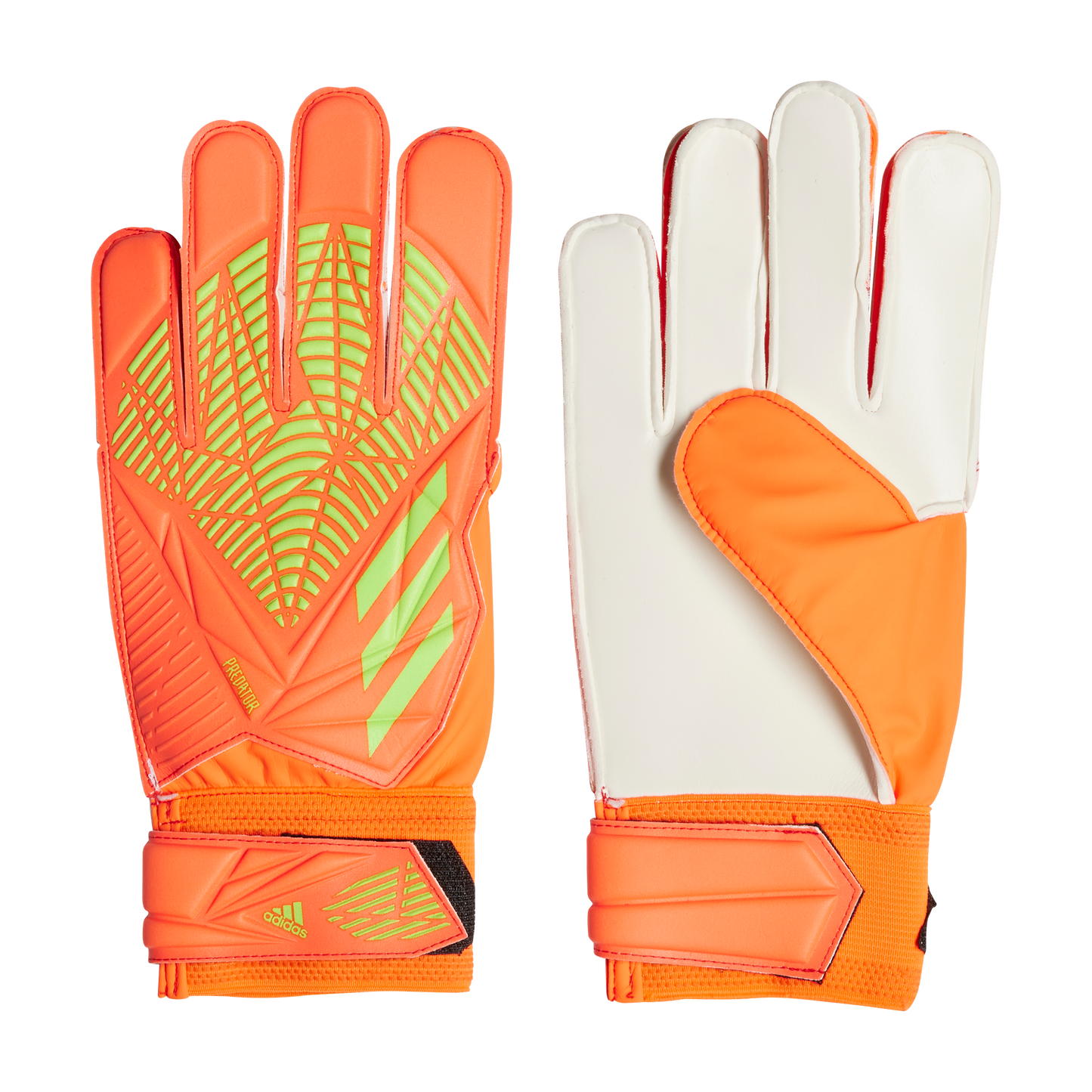 adidas Predator Training Soccer Goalkeeper Gloves | Electric Orange/Lime Green | Men's