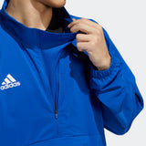 adidas Stadium Longsleeve Woven Quarter Zip | Blue | Men's