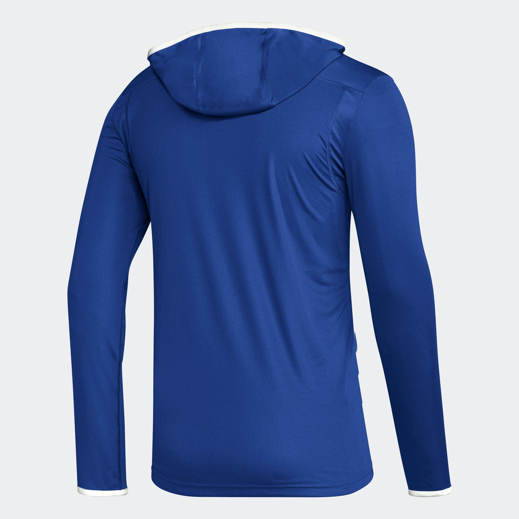 adidas Team Issue Hooded Longsleeve Tee | Blue | Men's