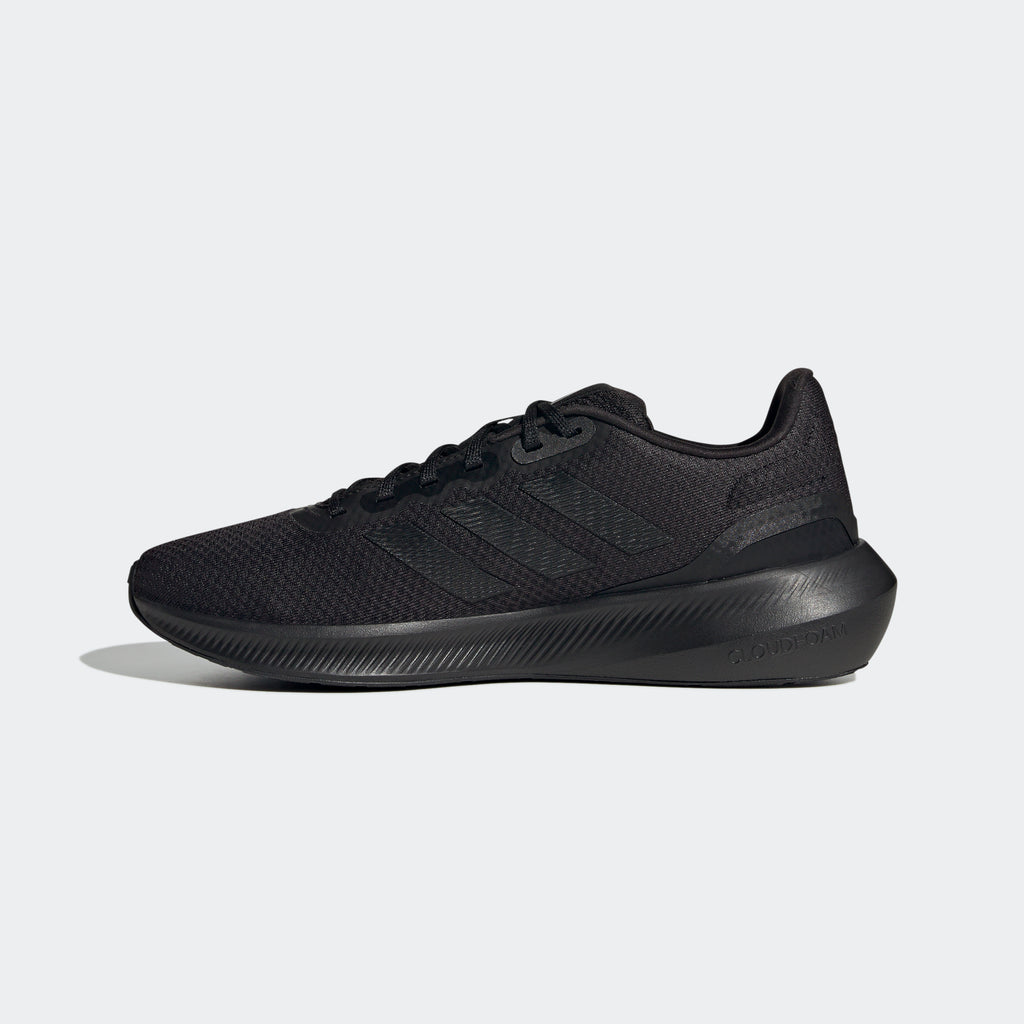 adidas RUNFALCON 3.0 Wide Cloudfoam Running Shoes | Black | Men's